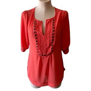 ANGIE Studded Top Blouse